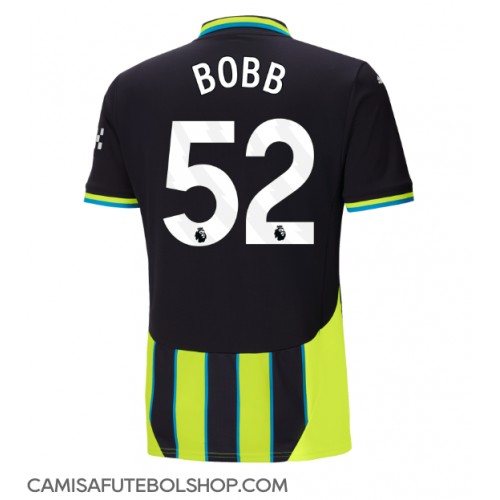 Camisa de time de futebol Manchester City Oscar Bobb #52 Replicas 2º Equipamento 2024-25 Manga Curta